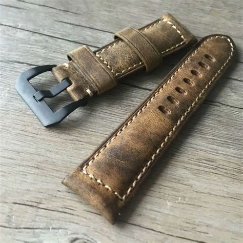 panerai antique brown strap|authentic panerai watch straps.